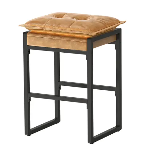 Modern Counter-Height Bar Stools with Double-Layer Cloud Cushions