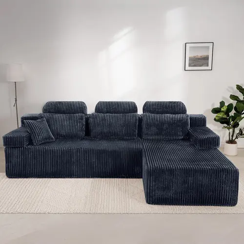 106 Inch Sectional Couch with High Backrest（L-Shape）