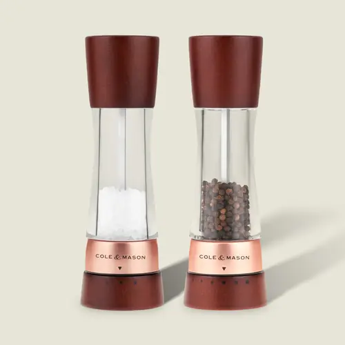 Cole & Mason Derwent Chestnut Rose Gold Salt & Pepper Mill