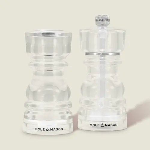 Cole & Mason London Acrylic Salt Shaker & Pepper Mill Set