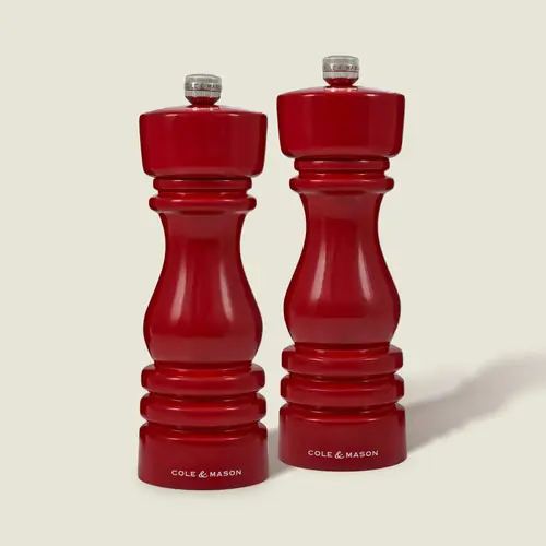 Cole & Mason London Red Gloss Salt & Pepper Mills
