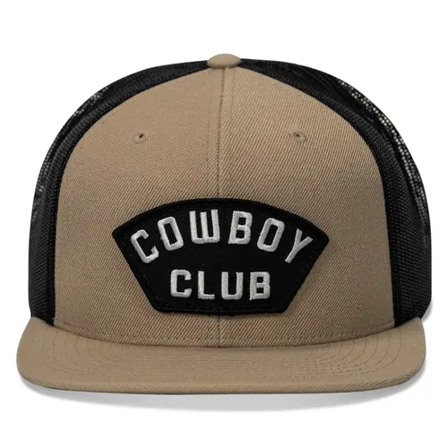 Cowboy Club Patch Flatbill Snapback Hat