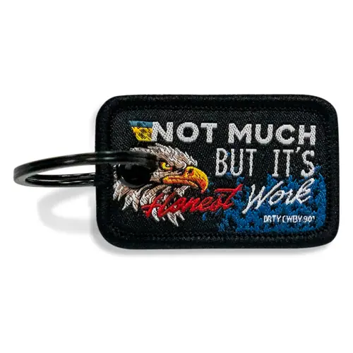 Not Much But It's Honest Work Mini Flight Tag Keychain