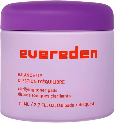 Evereden Balance Up Toner Pads for Face - Clean and Vegan Teen Water-Based Face Toner Pads with Green Tea, Chamomile, and White Tea for Oily and Pimple-Prone Skin - Balanced Skin & Clog-Free Pores