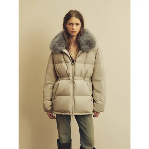 Firelady Fur Women's Fur-Trim Down Parka | Detachable Fox Fur Hood & 90% White Goose Down Fill“Frost Wild”