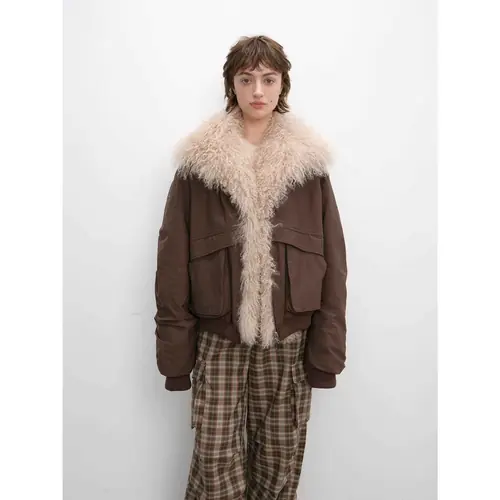 Fireladyfur Women's Waterproof & Warm Down Jacket with a Detachable Silhouette"Winter is coming"