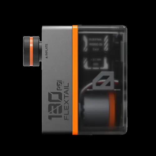 TINY TIRE PUMP 200- 130PSI Mini Electric Gauge Pump with Cool Taillight