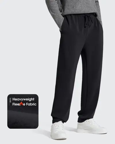 Smoofit Men's Fleece-Lined Drawstring Thermal Sweatpants