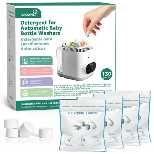 GROWNSY Official Detergent Tablets - 130 PCS, Compatible with GROWNSY and Momcozy Baby Bottle Washers