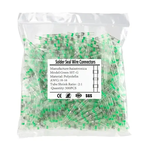 🔥Clearance🔥 Heat Shrink Solder Seal Wire Connectors For AWG 18-16 - Green 100/500/1000PCS