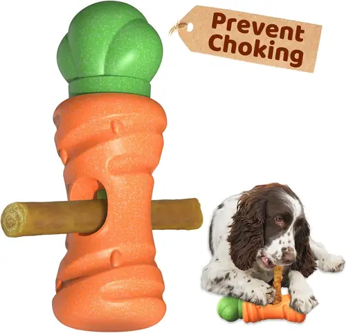 Bully Stick Holder for Dog - for Aggressive Chewers Treat Chew Holder, Heavy Duty Yak Chew Toy Nylon Bone, Prevent Choking Safety Device for Small Medium Large Dogs, No More Swallowed Ends