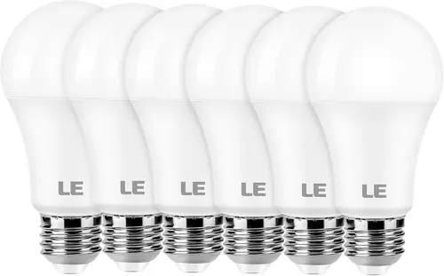 LE LED Light Bulb, 15W A19 E26 LED Bulb 100W Equivalent, Non-dimmable 1500lm Daylight White Light Bulb, 6 Packs