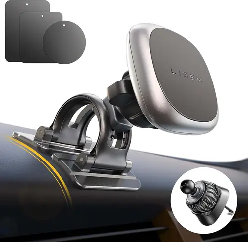 LISEN Magnetic Phone Mount [6 Strong Magnets], Car Vent Phone Holder, iPhone Compatible, Gift for Men Women
