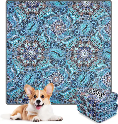 LOOBANI Washable Pee Pads for Dogs, 2 Pack Super Absorbent Reusable Puppy Pads Leakproof Dog Traning Pads, Waterproof Non-Slip Whelping Pad for Floor, Playpen, Crate, Couch-48 x48 (Green)