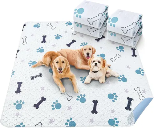 Washable Pee Pads for Dogs, 4 Pack Reusable Puppy Training Pads, Durable and Absorbent Whelping Pads, Waterproof Pet Training Pads