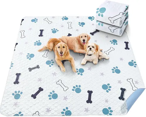 Washable Pee Pads for Dogs, 2 Pack Reusable Puppy Training Pads, Durable and Absorbent Whelping, Waterproof Pet Training