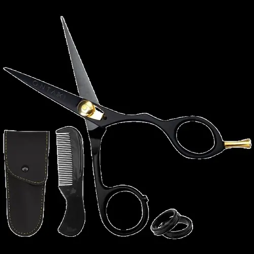 ONTAKI Japanese Steel Beard & Mustache Right & Left Handed Scissors (5.5")