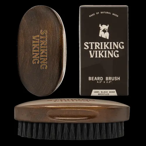 Boars Hair Beard Brush for Men - Beach Wood