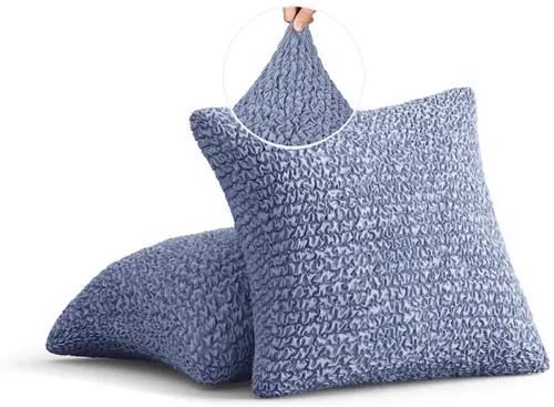 PAULATO BY GA.I.CO. Pillow Slipcovers - 1-Piece Furniture Protector - Form Fit, Machine Washable -MicrofibraCollection - Blue Color