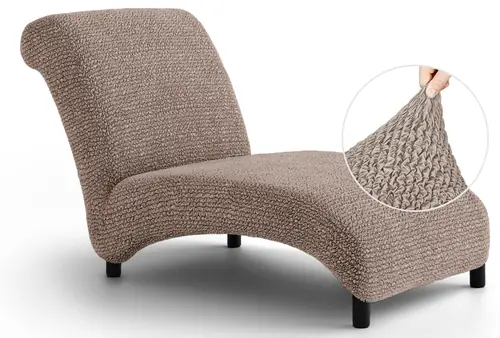 PAULATO BY GA.I.CO. Armless Chaise Lounge Slipcovers - 1-Piece Furniture Protector - Form Fit, Machine Washable -MicrofibraCollection - Marsala Color