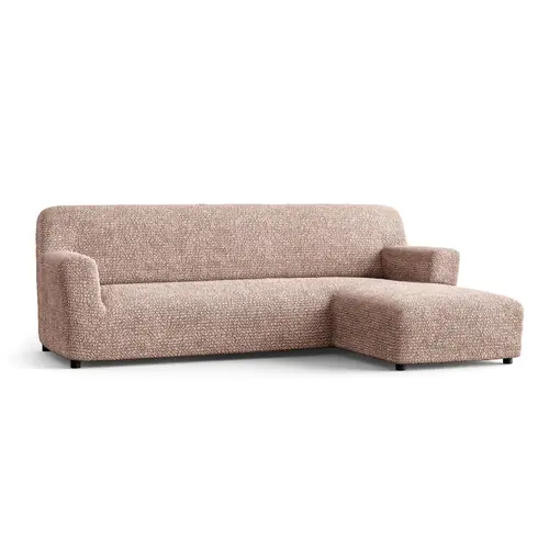 PAULATO BY GA.I.CO. Chaise L-Shape Sofa Slipcover - 1-Piece Furniture Protector - Form Fit, Machine Washable -MicrofibraCollection - Blush Taupe Color
