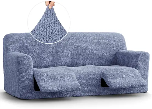 PAULATO BY GA.I.CO. Recliner Sofa Slipcover - 1-Piece Furniture Protector - Form Fit, Machine Washable -MicrofibraCollection - Blue Color