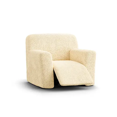 PAULATO BY GA.I.CO. Recliner Chair Slipcover - 1-Piece Furniture Protector - Form Fit, Machine Washable -MicrofibraCollection - Cream Color